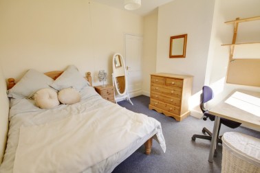 Large sunny double bedroom (4); first floor middle with large desk & built-in wardrobe